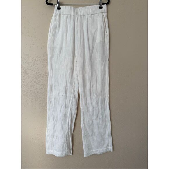 Faherty Dream Cotton Gauze Wide Leg Pant - Picture 4 of 10